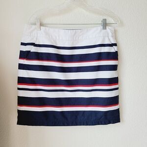 Tommy Hilfiger Women's Striped Skirt‎ Sz 10 Blue/White/Red Lined Mini Patriotic